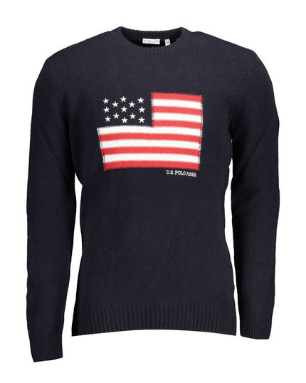 U.S. POLO ASSN. Blue Wool Men Sweater