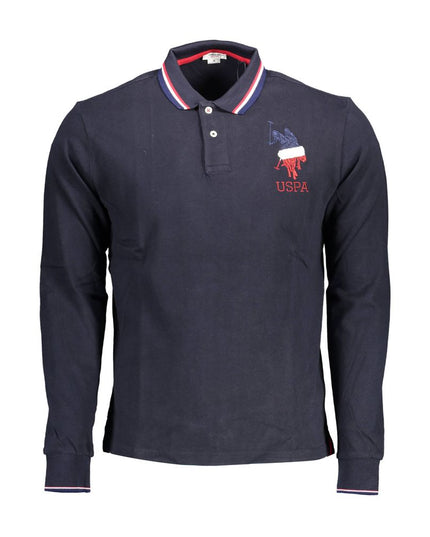 U.S. POLO ASSN. Blue Cotton Men Polo Shirt