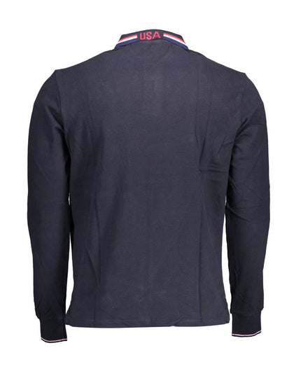 U.S. POLO ASSN. Blue Cotton Men Polo Shirt