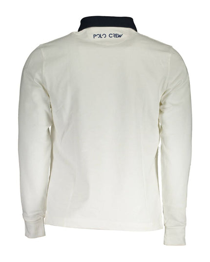 La Martina White Cotton Men Polo Shirt