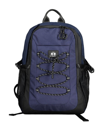 La Martina Blue Polyester Men Backpack