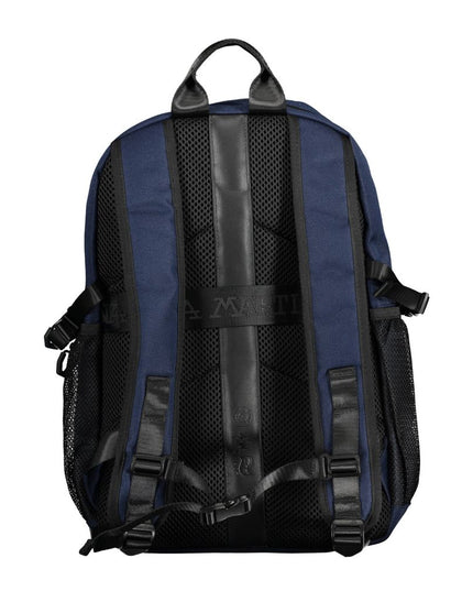 La Martina Blue Polyester Men Backpack