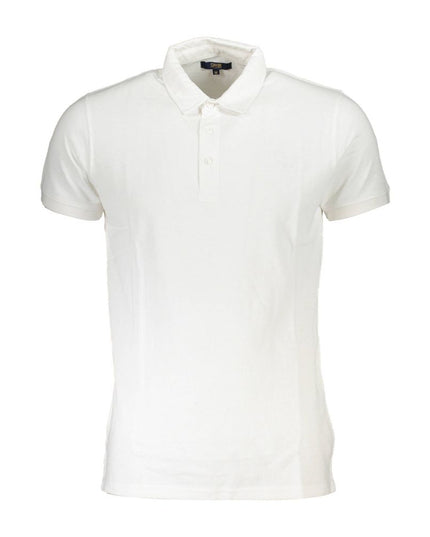 Cavalli Class White Cotton Polo Shirt
