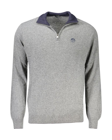 North Sails Gray Wool Men Sweater