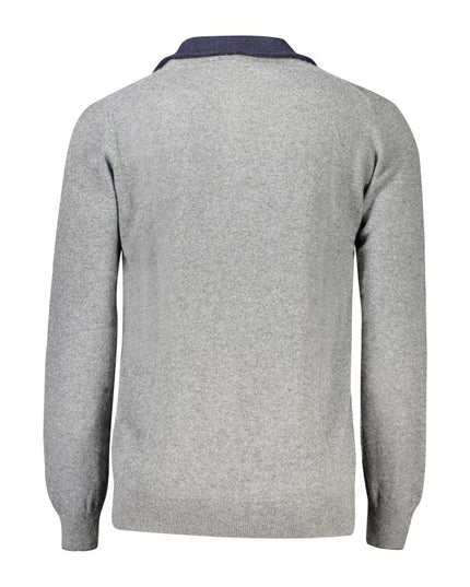 North Sails Gray Wool Men Sweater