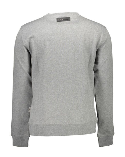 Plein Sport Gray Cotton Men Sweater