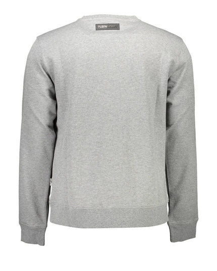 Plein Sport Gray Cotton Mens Sweater