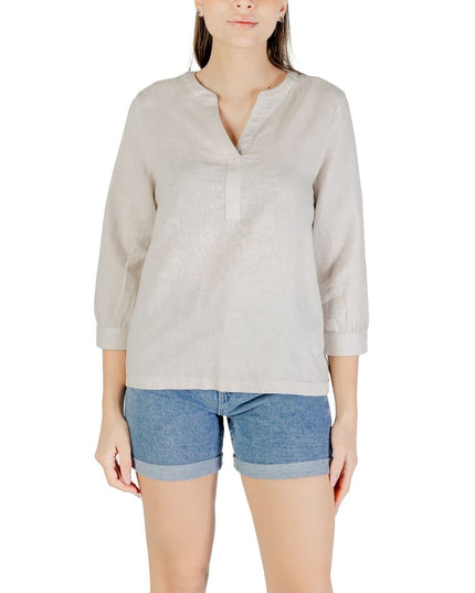 Street One Beige Linen Blouse