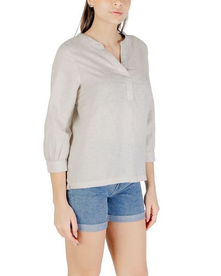 Street One Beige Linen Blouse