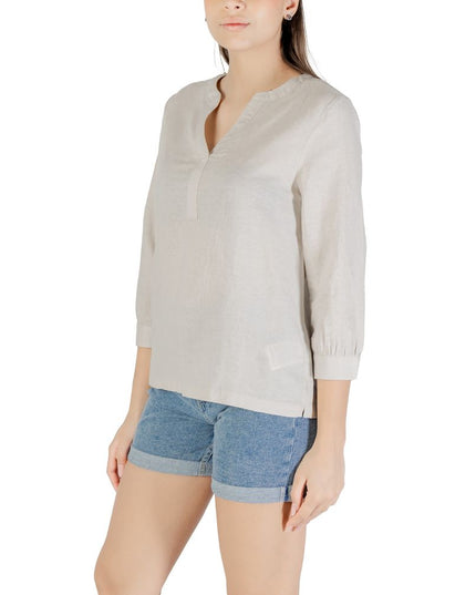 Street One Beige Linen Blouse
