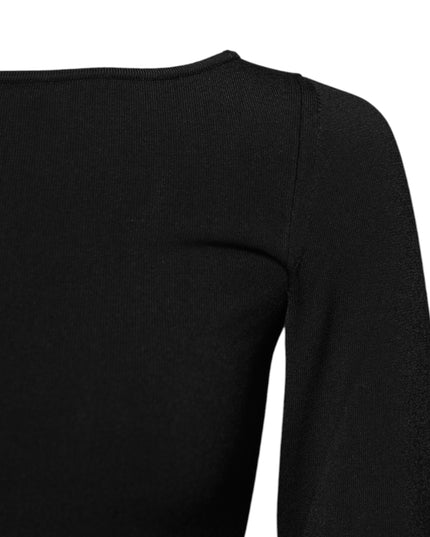 Dolce & Gabbana Black Viscose Long Sleeves Pullover Top
