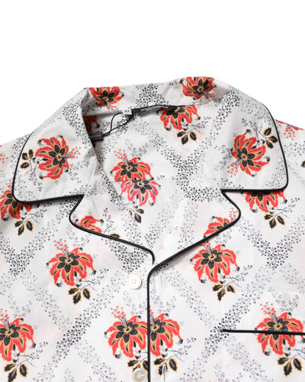 Dolce & Gabbana Multicolor Floral Print Cotton Pajama Set Sleepwear