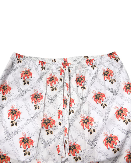 Dolce & Gabbana Multicolor Floral Print Cotton Pajama Set Sleepwear