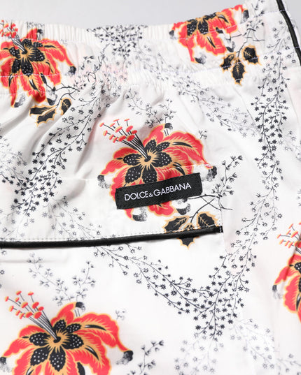 Dolce & Gabbana Multicolor Floral Print Cotton Pajama Set Sleepwear
