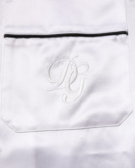 Dolce & Gabbana White Satin Silk Men Pajama Set Sleepwear