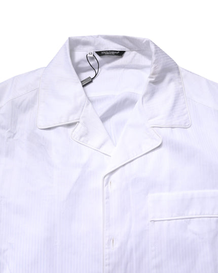 Dolce & Gabbana White Cotton Shirt Pants Pajama Set Sleepwear