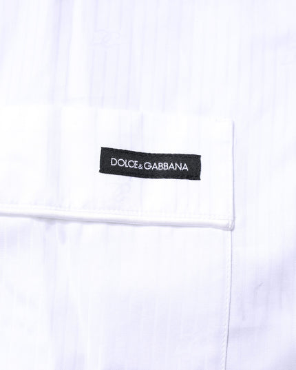 Dolce & Gabbana White Cotton Shirt Pants Pajama Set Sleepwear