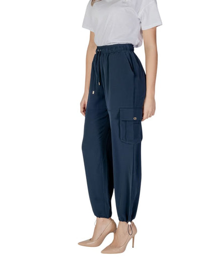 Liu Jo Blue Polyester Cargo Pants