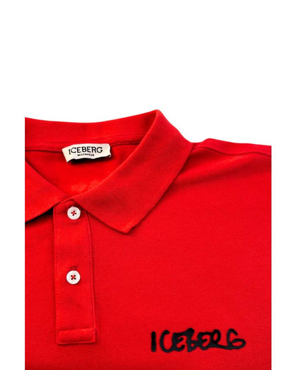 Iceberg Red Cotton Men Polo Shirt