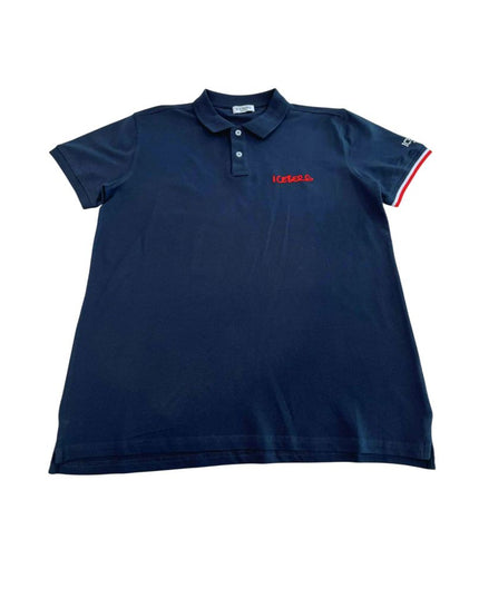 Iceberg Blue Cotton Men Polo Shirt