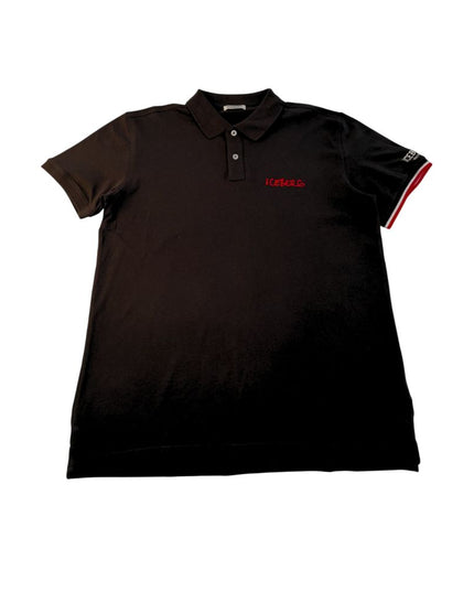 Iceberg Black Cotton Men Polo Shirt
