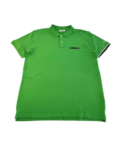Iceberg Green Cotton Men Polo Shirt