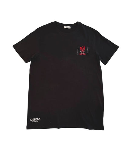 Iceberg Black Cotton Men T-Shirt