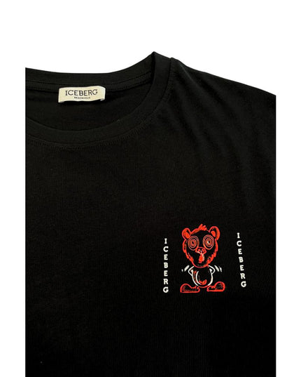 Iceberg Black Cotton Men T-Shirt