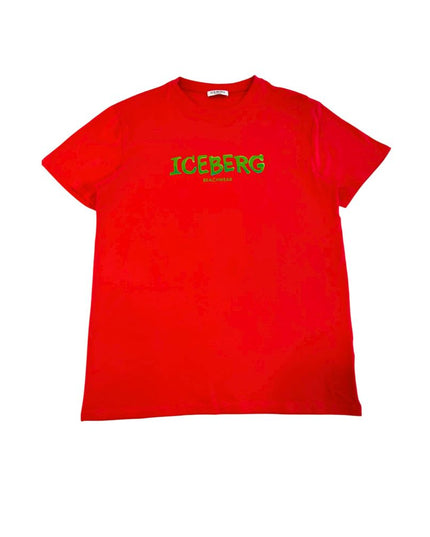 Iceberg Red Cotton Men T-Shirt