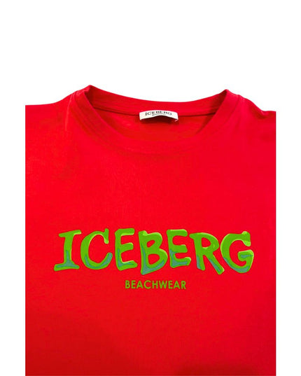 Iceberg Red Cotton Men T-Shirt