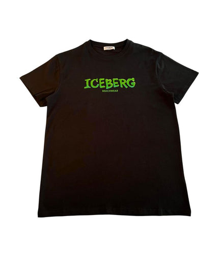 Iceberg Black Cotton Men T-Shirt