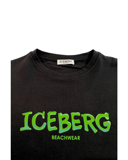Iceberg Black Cotton Men T-Shirt