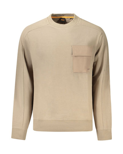 Hugo Boss Beige Cotton Men Sweater