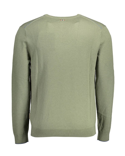 Napapijri Green Wool Men Sweater