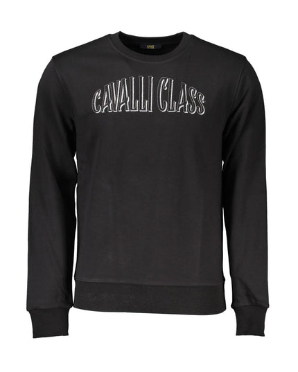 Cavalli Class Black Cotton Men Sweater