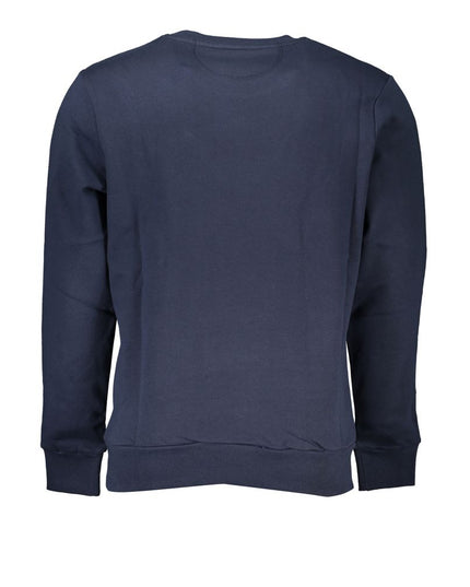 La Martina Blue Cotton Men Sweater