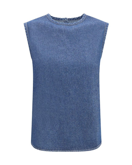 Deperlu Blue Cotton Top