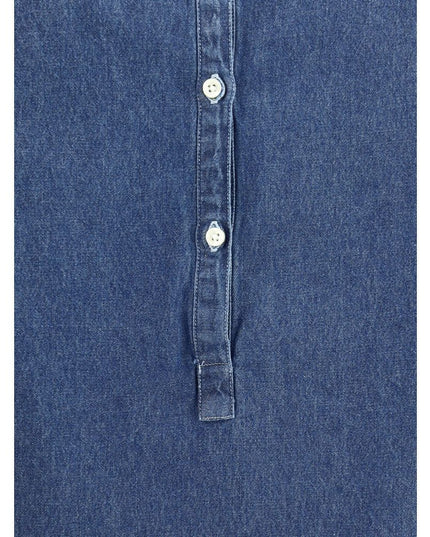 Deperlu Blue Cotton Top