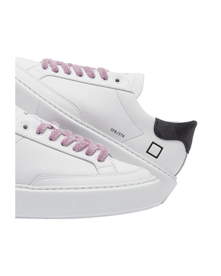 D.A.T.E Beige Leather Sneaker