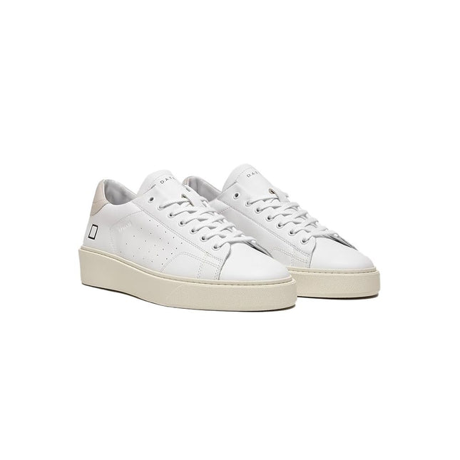 D.A.T.E White Leather Sneaker