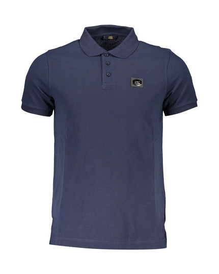 Cavalli Class Blue Cotton Men Polo Shirt