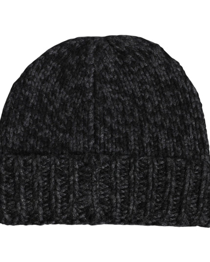Dolce & Gabbana Gray Cashmere Knitted Winter Beanie Hat