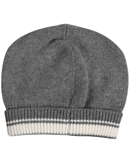 Dolce & Gabbana Gray Cashmere Knitted Winter Beanie Hat