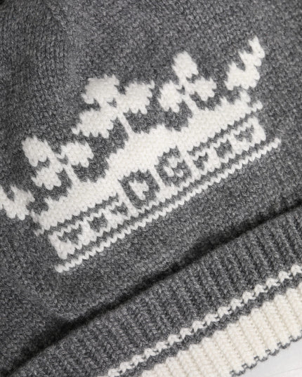 Dolce & Gabbana Gray Cashmere Knitted Winter Beanie Hat