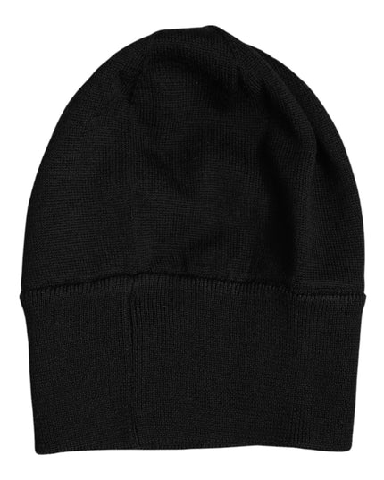 Dolce & Gabbana Black #DGLOVESLONDON Knitted Beanie Hat