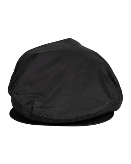 Dolce & Gabbana Black Cotton Newsboy Capello Cabbie Hat