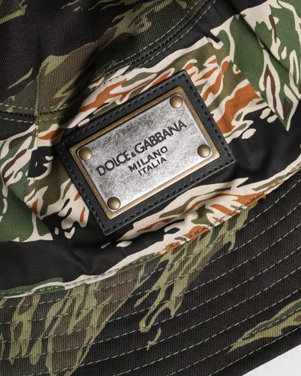 Dolce & Gabbana Multicolor DG Plaque Wide Brim Bucket Hat