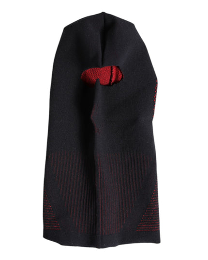Dolce & Gabbana Black Cotton Knitted Ski Mask Balaclava Hat