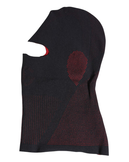 Dolce & Gabbana Black Cotton Knitted Ski Mask Balaclava Hat