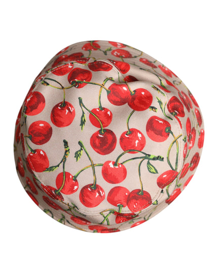 Dolce & Gabbana Beige Cotton Printed Wide Brim Bucket Hat